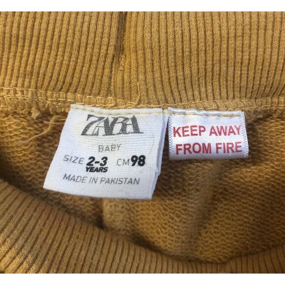 Zara Size 2/3 Yellow Paw Print Joggers - Picture 3 of 5